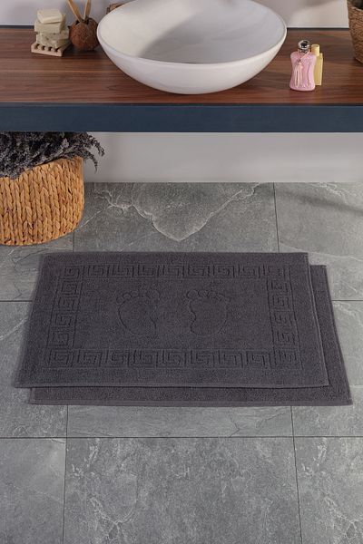 TİNİMİNİ HOME Σετ πετσετών μπάνιου Nehir Foot Towel 2 τεμαχίων |   Χαλάκι μπάνιου |   Πετσέτα ποδιών |   Γκρι
