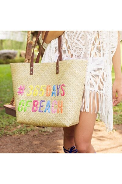 Beng Artisans 365 Days Of Beach Tote El Yapımı Hasır Plaj Çantası