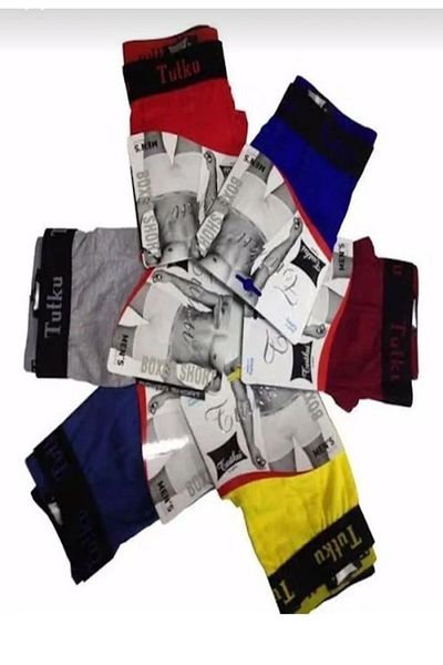 Tutku Men's Mixed Color 6 Pieces Lycra Boxers