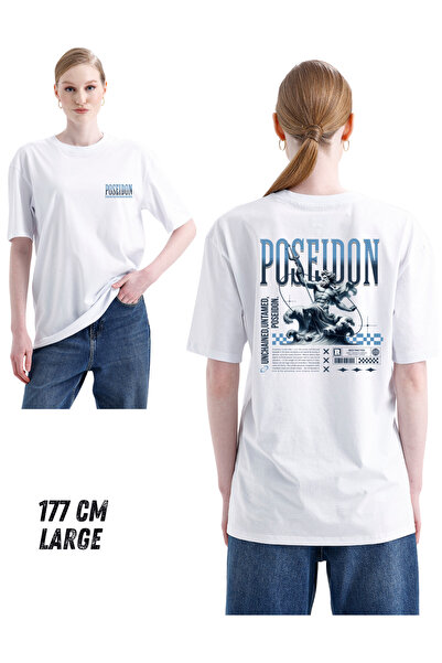 pxm تي شيرت للجنسين بطباعة Dtf Regular - Poseidon - تم إنشاؤه بواسطة Çevener