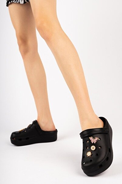 Sonimix Black Color Buckle Massage Sole Orthopedic High Sized Hospital Cook Nurse Doctor Slippers