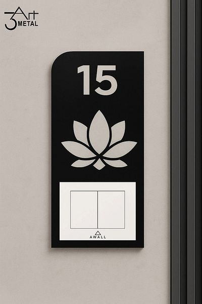 3art Metal Metal Decorative Design Door Number - Stylish Design Suitable for Exterior