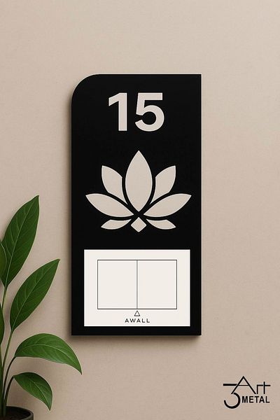 3art Metal Metal Decorative Design Door Number - Stylish Design Suitable for Exterior