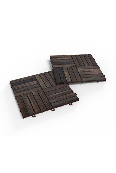 INTERBUILD REAL WOOD Interbuild Masif Akasya,ahşap Karo Zemin Kaplaması 30x30...