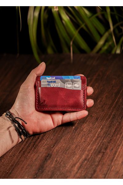 Derimoda Genuine Leather Handmade Card Holder – Stylish and Minimalist Wallet