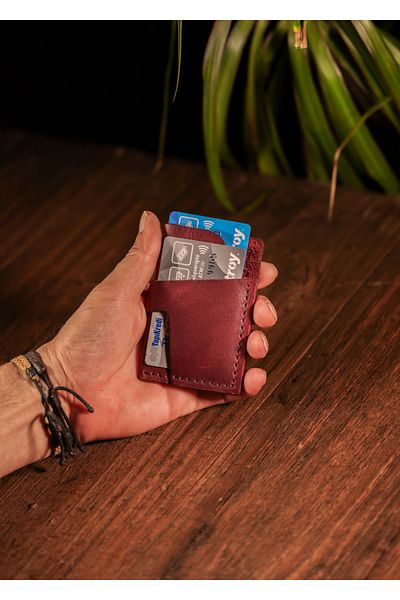 Derimoda Genuine Leather Handmade Card Holder – Minimalist Wallet