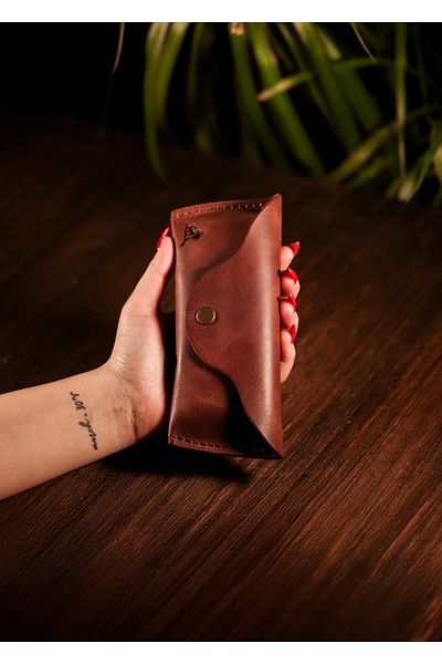 Derimoda Genuine Leather Handmade Glasses Case – Unisex Sunglasses Case
