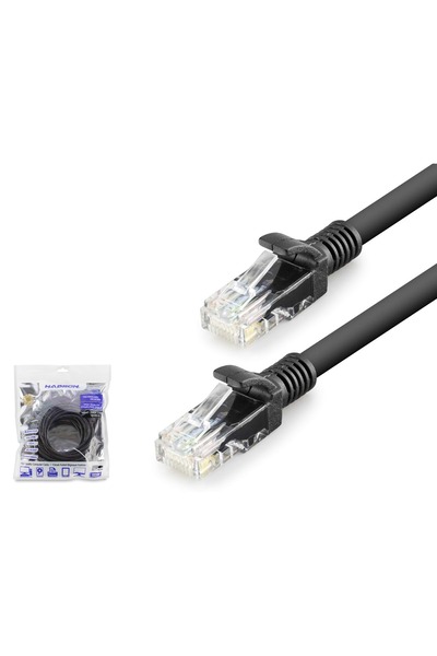 HDX5073 Cat6 Ethernet Patch Kablosu 1 Gbps 250 MHz 10 m Siyah