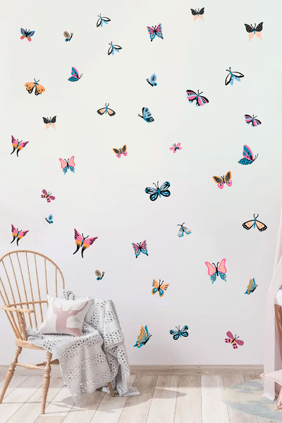 KT Decor 36 قطعة ملصق حائط على شكل فراشات