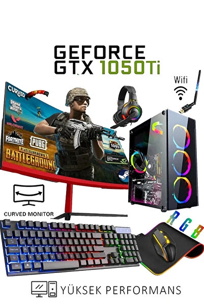 Dmc N296 (PUBG,GTA 5) I7-3770,16GB RAM,256GB SSD,4GB GTX1050ti Ekran Kartı,24"oyuncu Masaüstü Bilgisayar