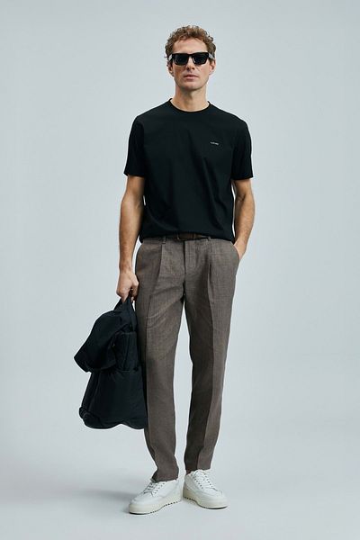 Lufian 111020262 Bran Men's Basic T-Shirt Men's T-Shirt Black