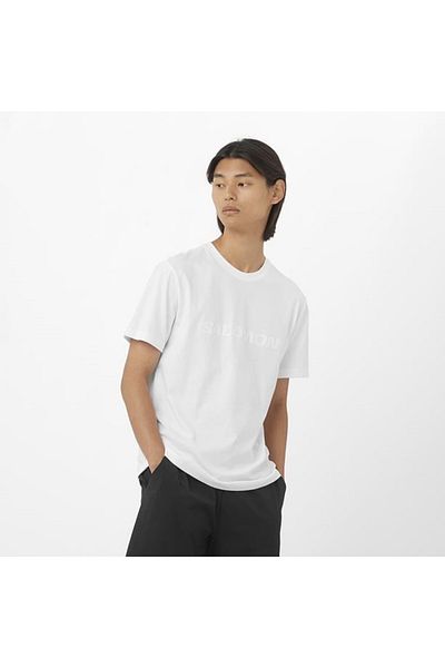 Salomon Big Logo Tee Men Men's T-Shirt Lc252 White