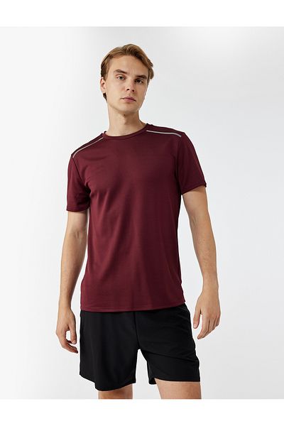 Koton Short Sleeve Stripe Detailed Crew Neck Sports T-Shirt
