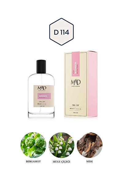 Mad Parfüm Mad D114 Selective 100 ml Kadın Parfüm | Çiçeksi & Meyvemsi Notalar