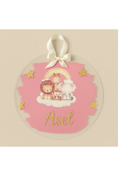 edoy Kişiye Özel Yeni Doğan Bebek Kapı Süsü – Hayvan Figür Temalı Bebek Kapı ...