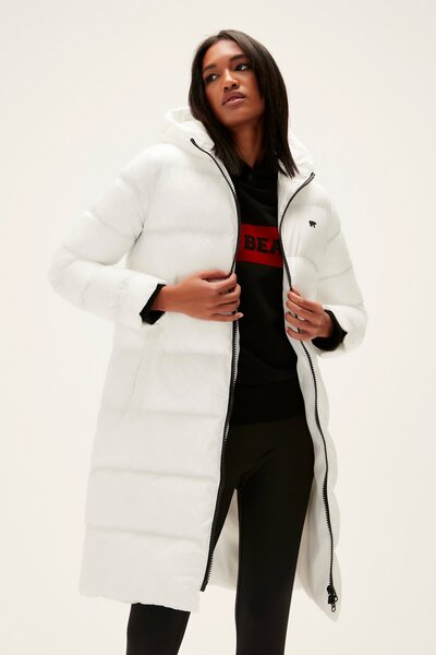 Bad Bear Wayfarer puffer off-white white Hooded tall women's coat