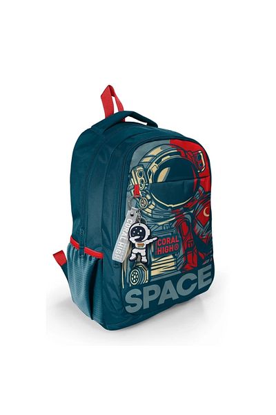 Coral High Σακίδιο πλάτης 14389 με μοτίβο για παιδιά Indigo Astronaut με τρία διαμερίσματα