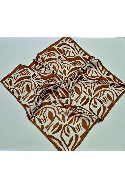 SOFT AKSESUAR Satin Patterned Scarf Bandana