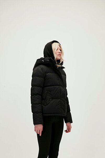 Bad Bear Tinkerbell Puffer Black Hooded Women's Coat