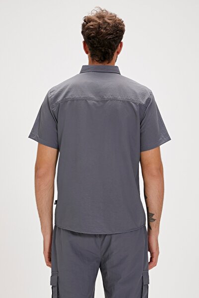 Bad Bear Fernando Asfalt Baskılı Kısa Kollu Erkek Gömlek