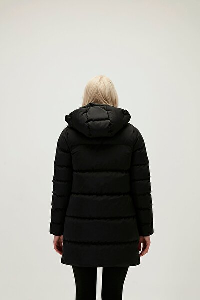 Bad Bear Nikita Puffer Black Hooded Women's Coat