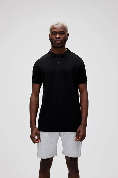 Bad Bear Stark Black Polo Neck Men's T-shirt
