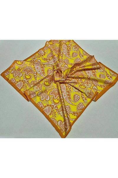 SOFT AKSESUAR Satin Patterned Scarf Bandana