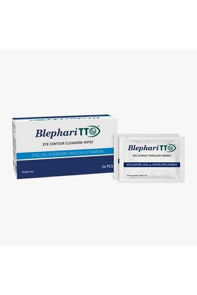 JEOMED مجموعة تنظيف محيط العين 24 قطعة من Blepharitto - قيعان الحواجب والرموش