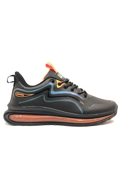 GAMELU Crazy-25 Free Style Sneakers Ανδρικά Αθλητικά Παπούτσια ΜΑΥΡΟ-ΠΟΡΤΟΚΑΛΙ