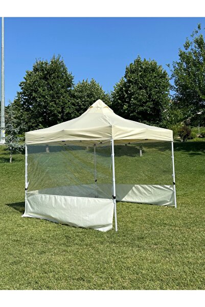 SEVİLBRANDA 3x3 GAZEBO TENTE ( 3 Kenar Şeffaf Perdeli )