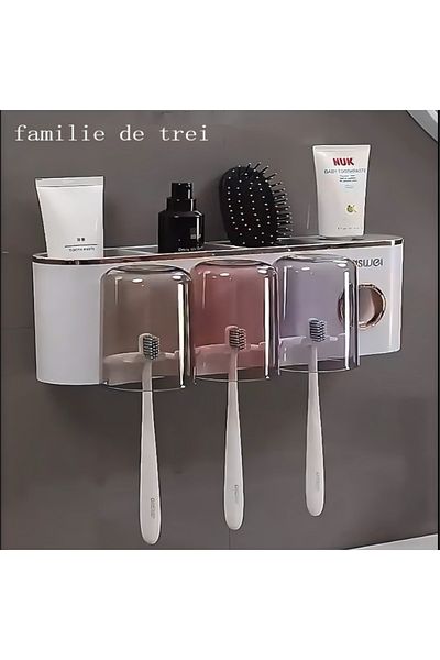 OEM Toothbrush Holder, For 3 People, 326x66x112mm, White, 0171