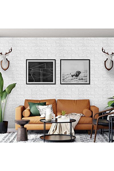 Renkli Duvarlar 50x50 Cm 0,27 M² Silinebilir Kendinden Yapışkanlı Duvar Kağıdı Esnek Köpük Panel 3d Tuğla Desen