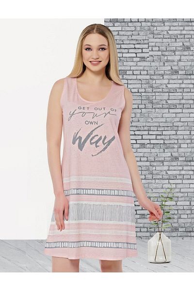 Cotpark 10594 Sifiр Digital Printed Digital Cut Nightgown