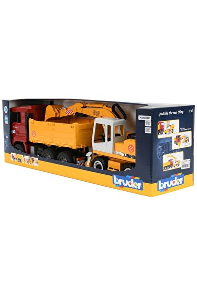 Bruder MAN dump truck with Liebherr excavator - Bruder 02751
