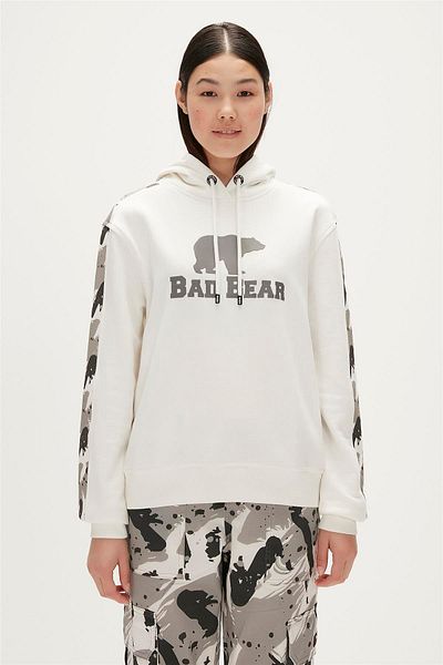Bad Bear Gwen Hoodie Off-White Women's White Hooded Sweatshirt