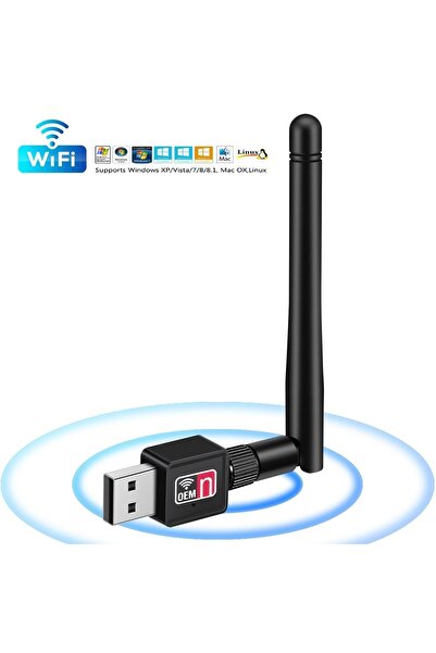 Derwell Usb Kablosuz Wireless 600 Mbps Wifi Çekim Yükseltici Adaptör Pc Ağ Lan Kartı Antenli Güçlendirici