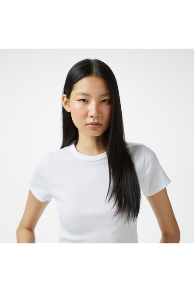 Under Armour Γυναικείο λευκό μπλουζάκι Rival Rib Baby