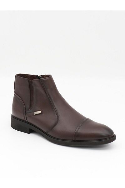 Nesil Shoes Thrtrk 2302-1 Brown Genuine Leather Rubber Sole Men's Boots