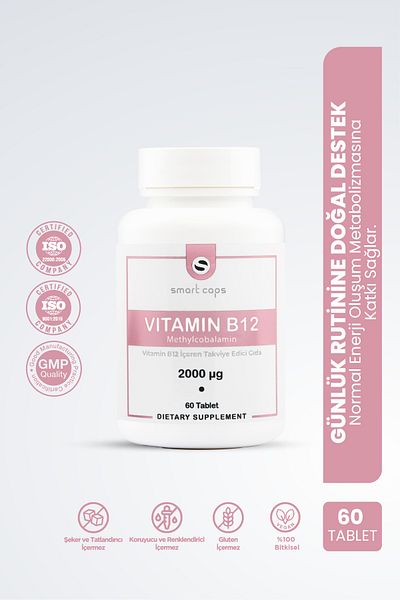 Smartcaps Vitamin B12 60 Tablets