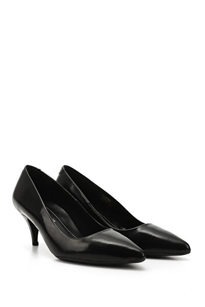 GÖNDERİ(R) Women's Black Patent Leather Pointed Toe Medium Thin Heeled Stiletto