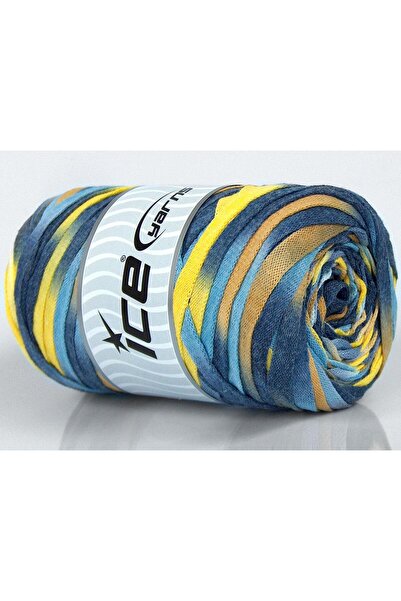 Ice yarns شريط VisCot بلون أزرق، وظلال رمادية