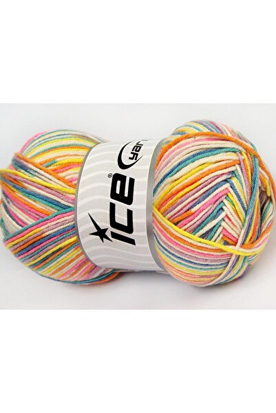 Ice yarns مجموعة من 4 × 100 جرام من خيوط الغزل الجليدية لورينا كولور (50% قطن...