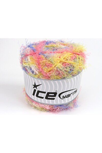 Ice yarns 4x100 جرام. كعكة مارس صوف، فيسكوز، وردي، أزرق، أصفر، سلمون، ناعم، م...