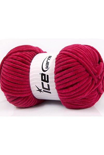 Ice yarns (4 قطع 100 جرام) شينيل بيبي مايكرو فايبر 4 عبوات فوشيا