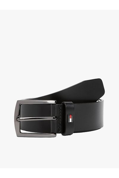 Tommy Hilfiger Pánský černý kožený pásek