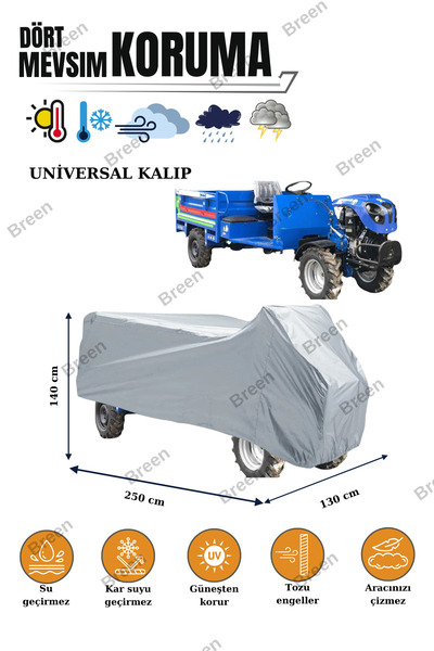 Breen Patpat Brandası Gri– 2,50 Metreye Kadar Uyumlu, Su Geçirmez, Güneşten Korur