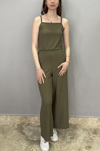 Tam Moda Khaki Colored Thin Strap Women's Jumpsuit