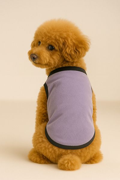 Monopetz New Season Dog And Cat Outfit - Velvet Fabric Plain Lilac