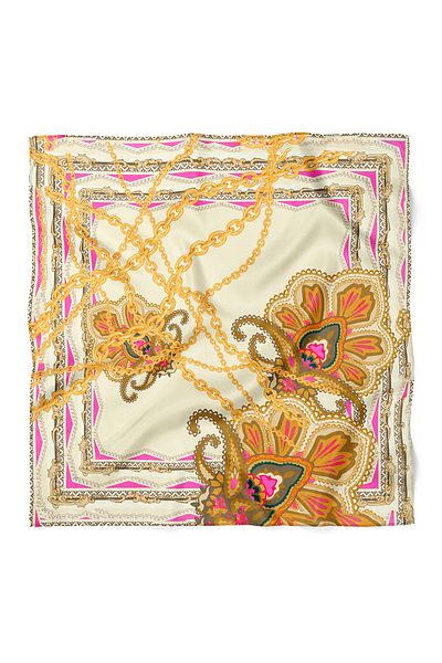 nehir eşarp Chain and Ethnic Pattern Scarf Bandana 50X50 cm