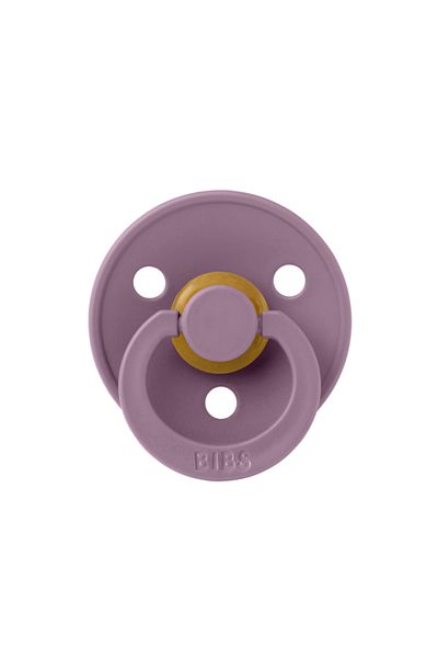 Bibs - Colour Latex Pacifier, Round Nipple, 6 Months -mauve